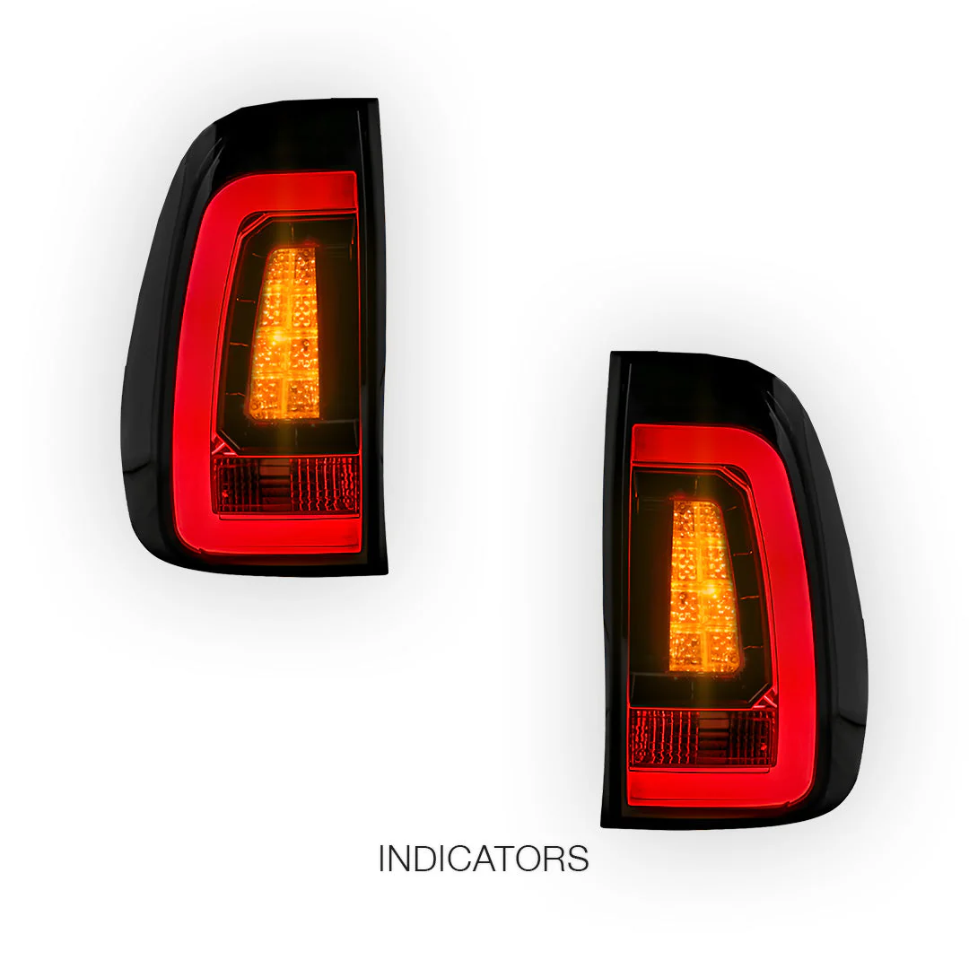 Toyota Hilux N80 (2015 - 2020) Smoked Red 3D LED Tail Lights LH + RH - Image 3