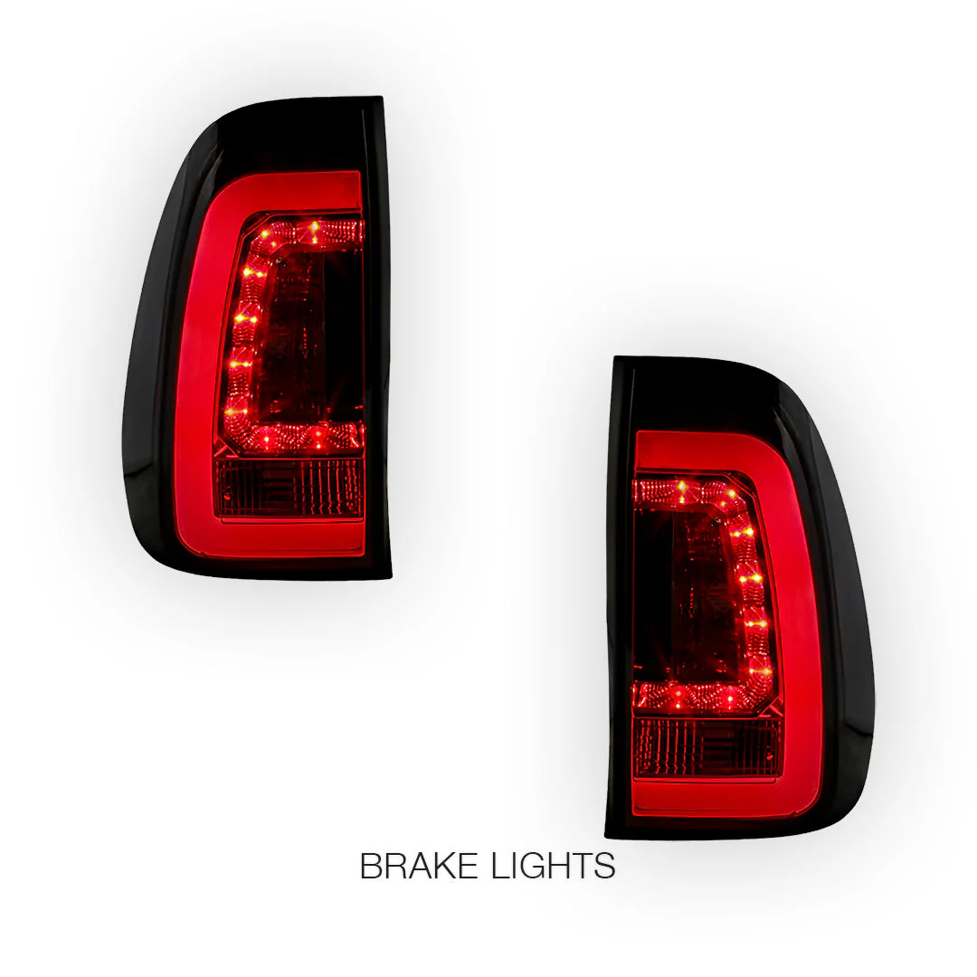 Toyota Hilux N80 (2015 - 2020) Smoked Red 3D LED Tail Lights LH + RH - Image 4