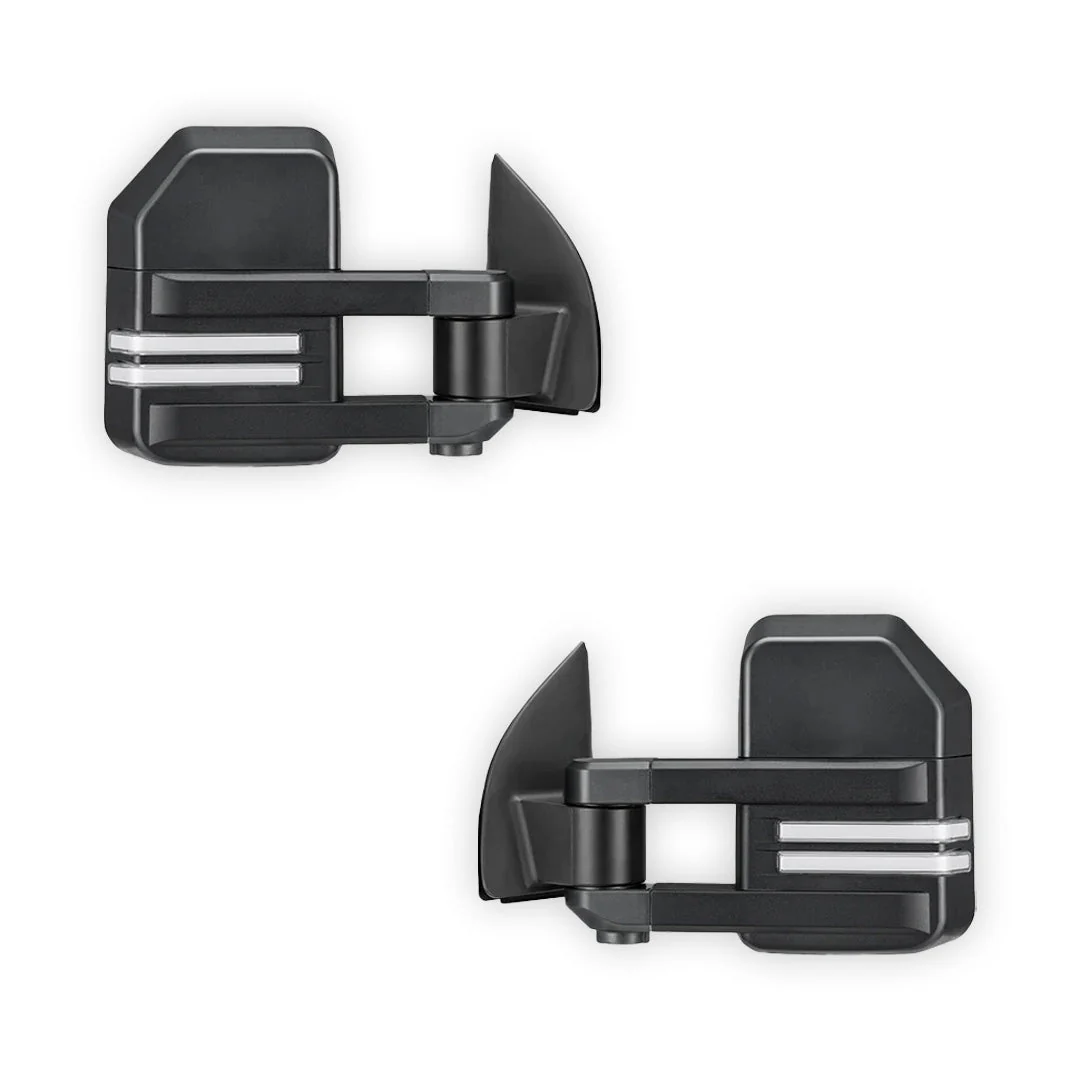 Toyota HiLux N80 (2015 - 2025) Black Extendable Towing Side Mirrors - Image 3