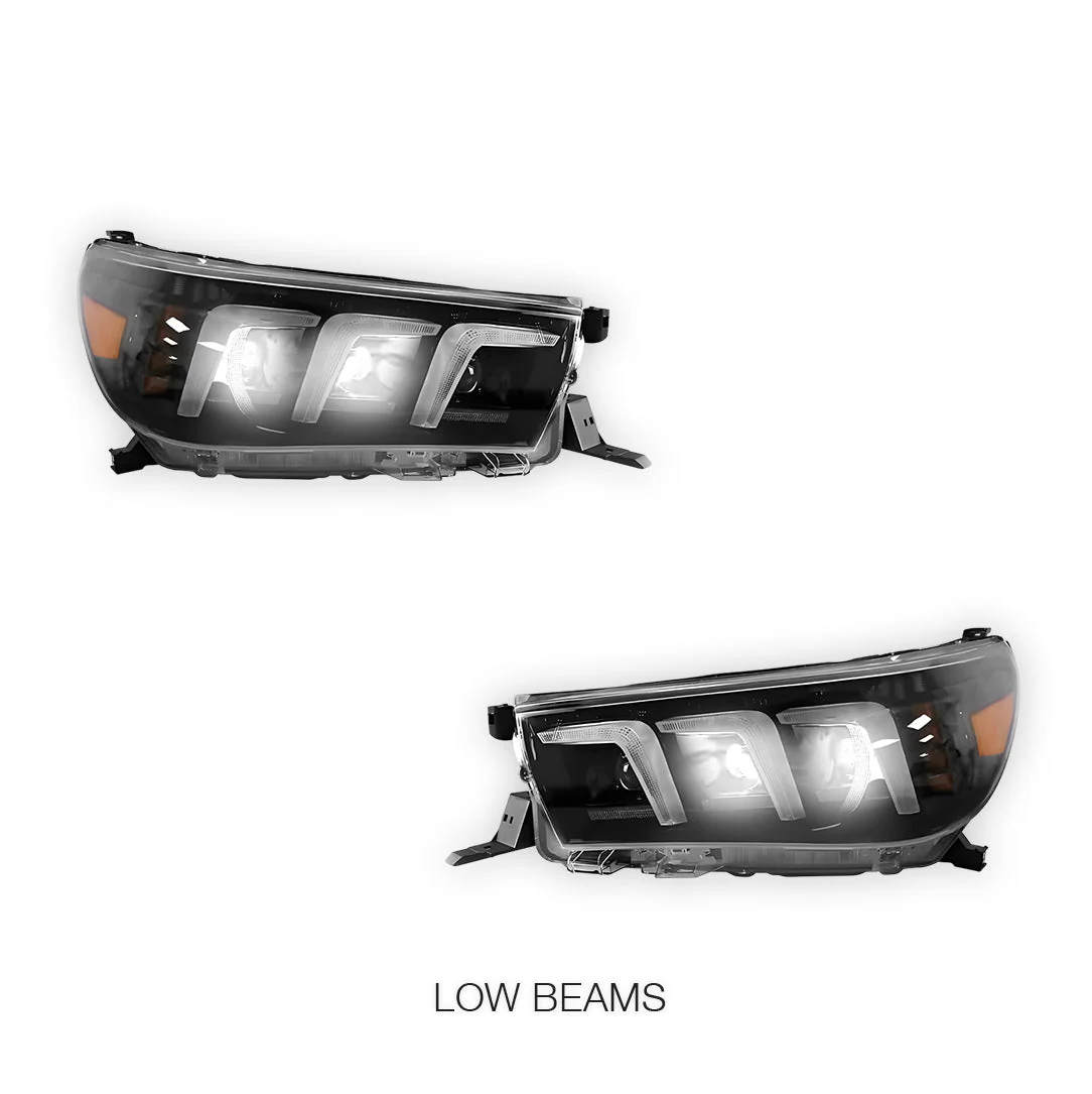 Toyota HiLux N80 (2016 - 2020) Full LED Real DRL Headlights with Sequential Indicators LH + RH - Image 4