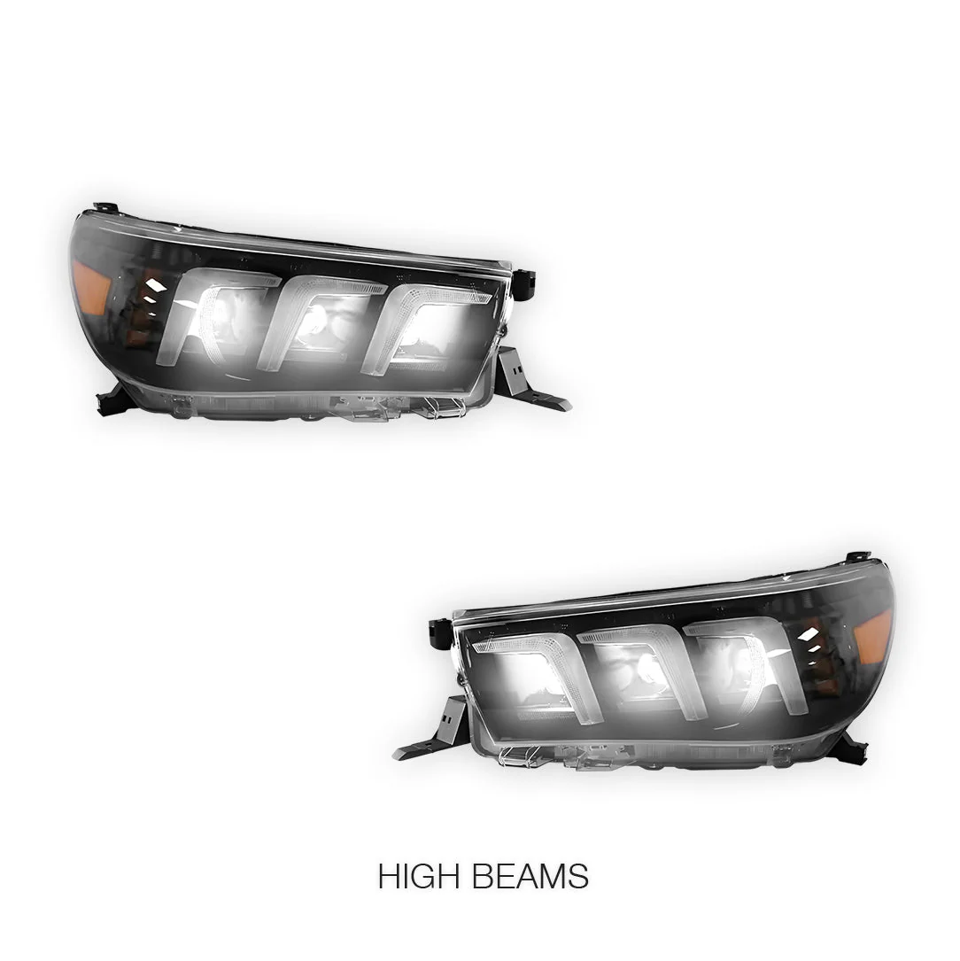 Toyota HiLux N80 (2016 - 2020) Full LED Real DRL Headlights with Sequential Indicators LH + RH - Image 5