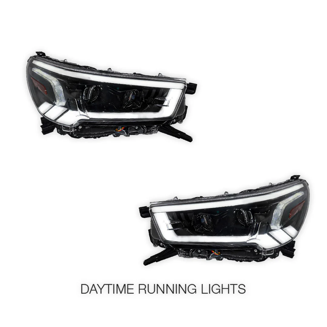 Toyota Hilux N80 (2020 - 2024) Sequential DRL Projector Headlights LH + RH - Image 2