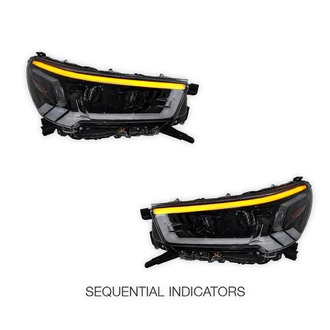 Toyota Hilux N80 (2020 - 2024) Sequential DRL Projector Headlights LH + RH - Image 3