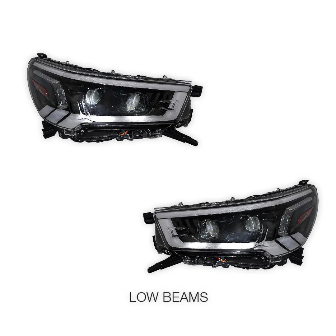 Toyota Hilux N80 (2020 - 2024) Sequential DRL Projector Headlights LH + RH - Image 4