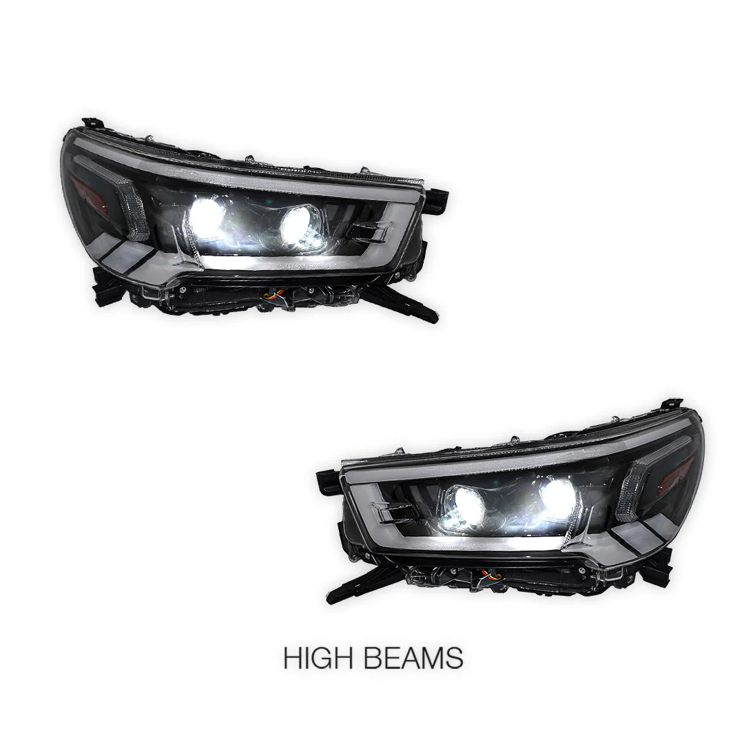 Toyota Hilux N80 (2020 - 2024) Sequential DRL Projector Headlights LH + RH - Image 5