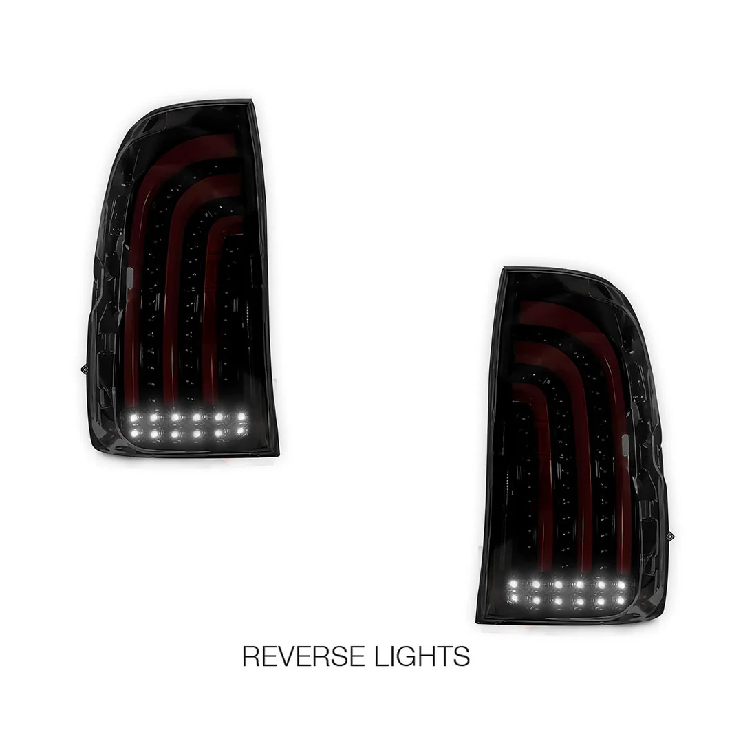 Toyota Hilux N80 / Revo Rocco (2015 - 2024) Sequential Smoked 3D Stripe Bar Full LED Tail Lights LH + RH - Image 5