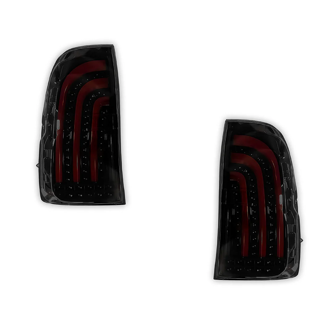 Toyota Hilux N80 / Revo Rocco (2015 - 2024) Sequential Smoked 3D Stripe Bar Full LED Tail Lights LH + RH - Image 6