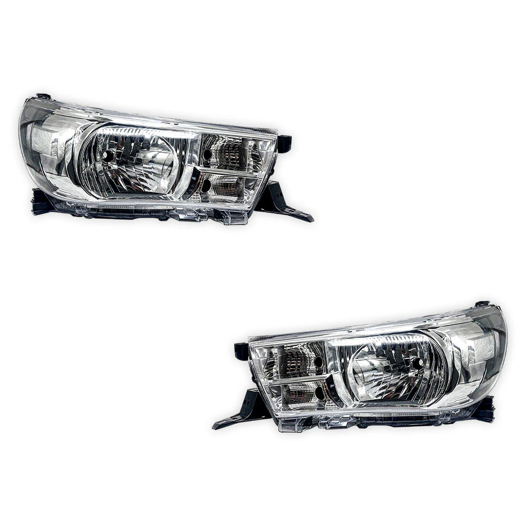 Toyota Hilux N80 Workmate (2015 - 2022) Clear OEM Style Headlights LH + RH - Image 2