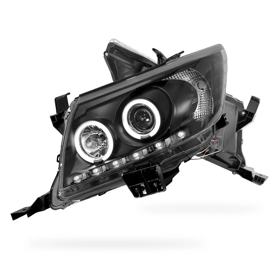 Toyota HiLux Vigo N70 (2011 - 2014) CCFL Angel-Eyes LED DRL Projector Headlights LH + RH - Image 7