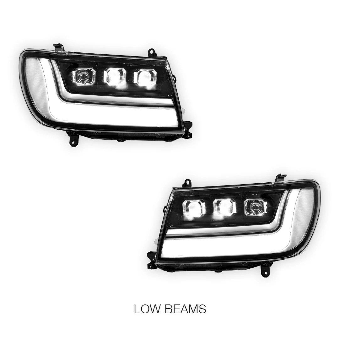 Toyota LandCruiser 100 Series (2005 - 2007) LED DRL Projector Headlights LH + RH - Image 10