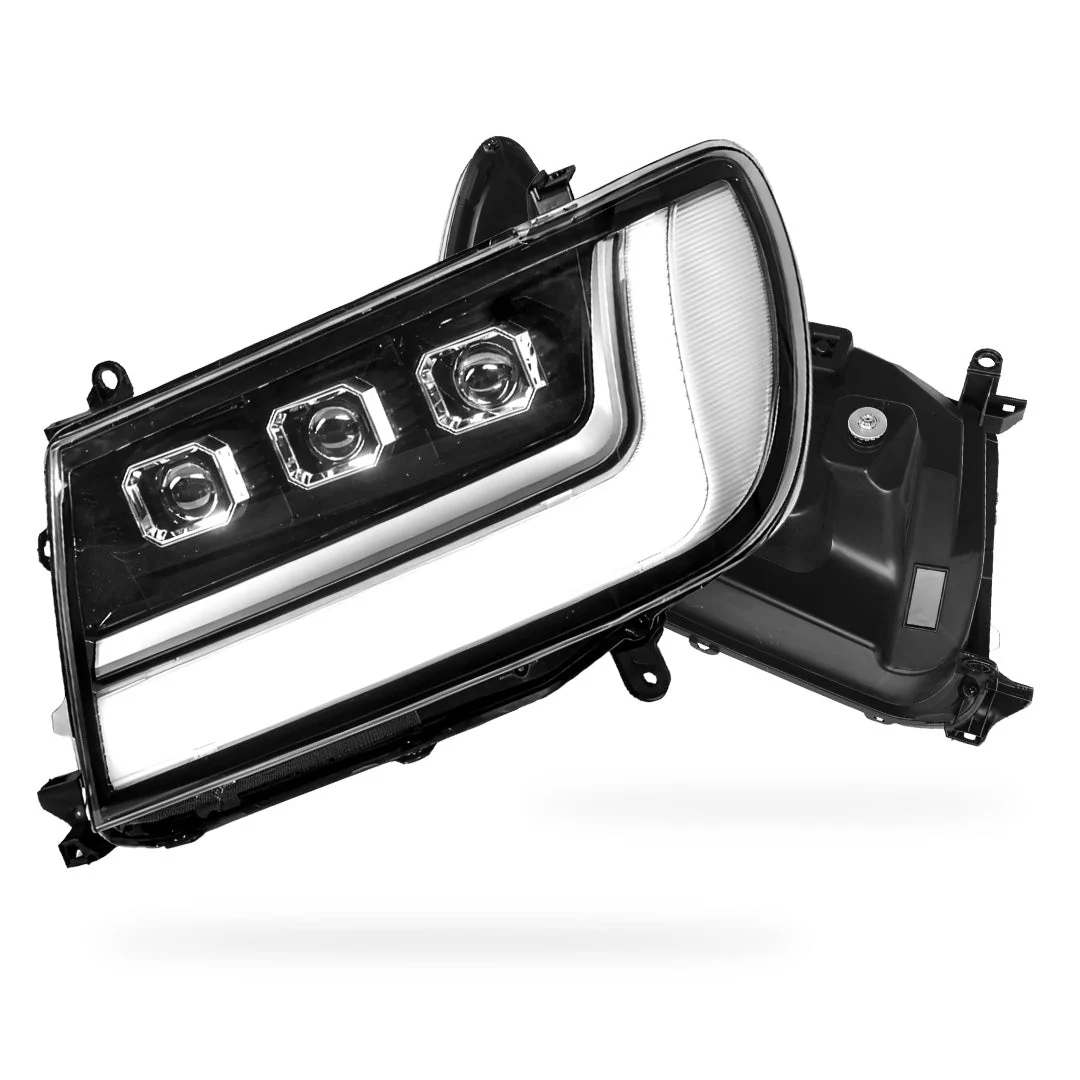 Toyota LandCruiser 100 Series (2005 - 2007) LED DRL Projector Headlights LH + RH - Image 7