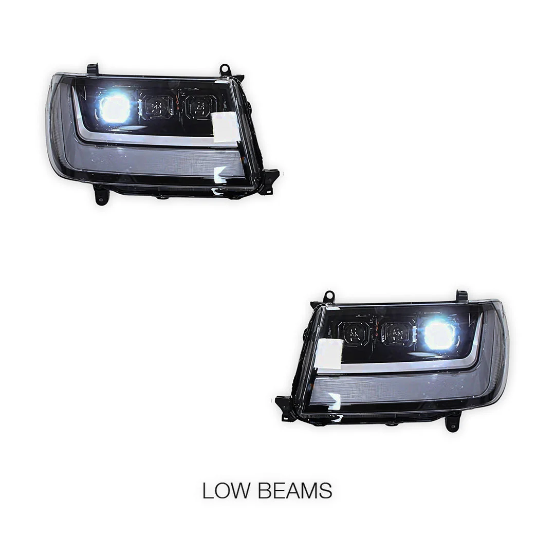 Toyota LandCruiser 100 Series (2005 - 2007) Sequential Full LED DRL Projector Headlights LH + RH - Image 5