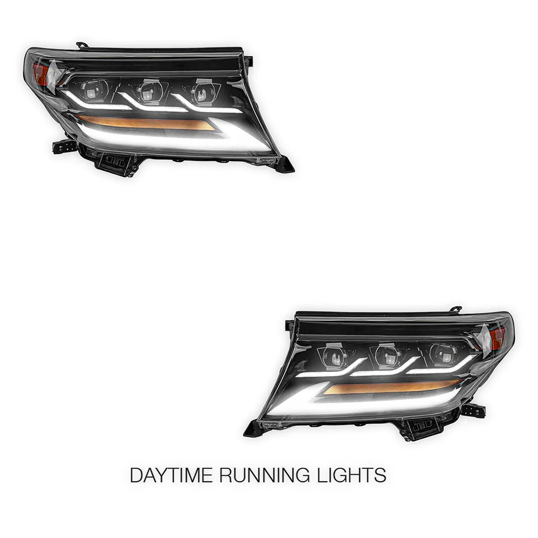Toyota LandCruiser 200 Series (2008 - 2015) Sequential LED DRL Headlights LH + RH - Image 2