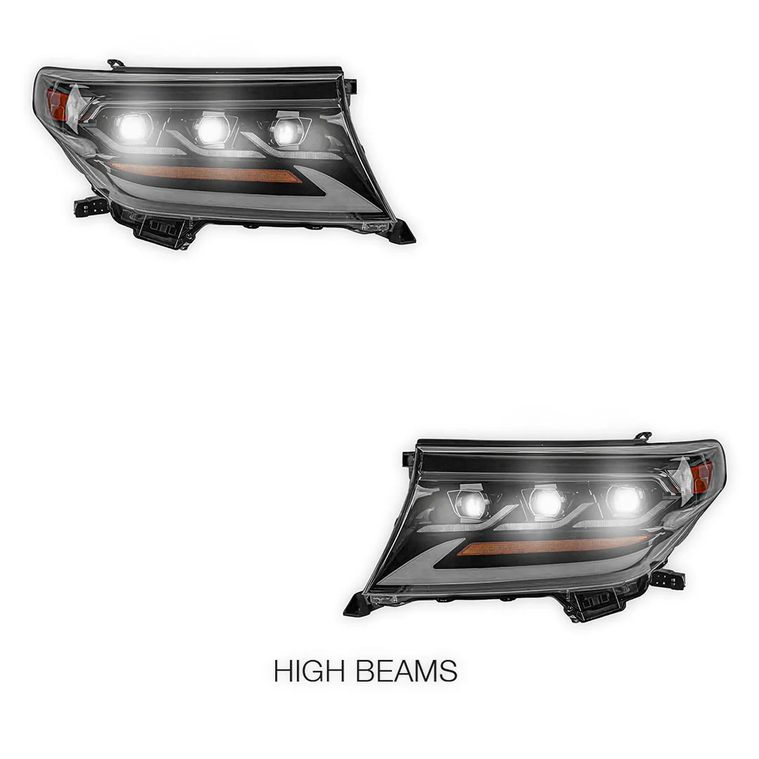 Toyota LandCruiser 200 Series (2008 - 2015) Sequential LED DRL Headlights LH + RH - Image 3