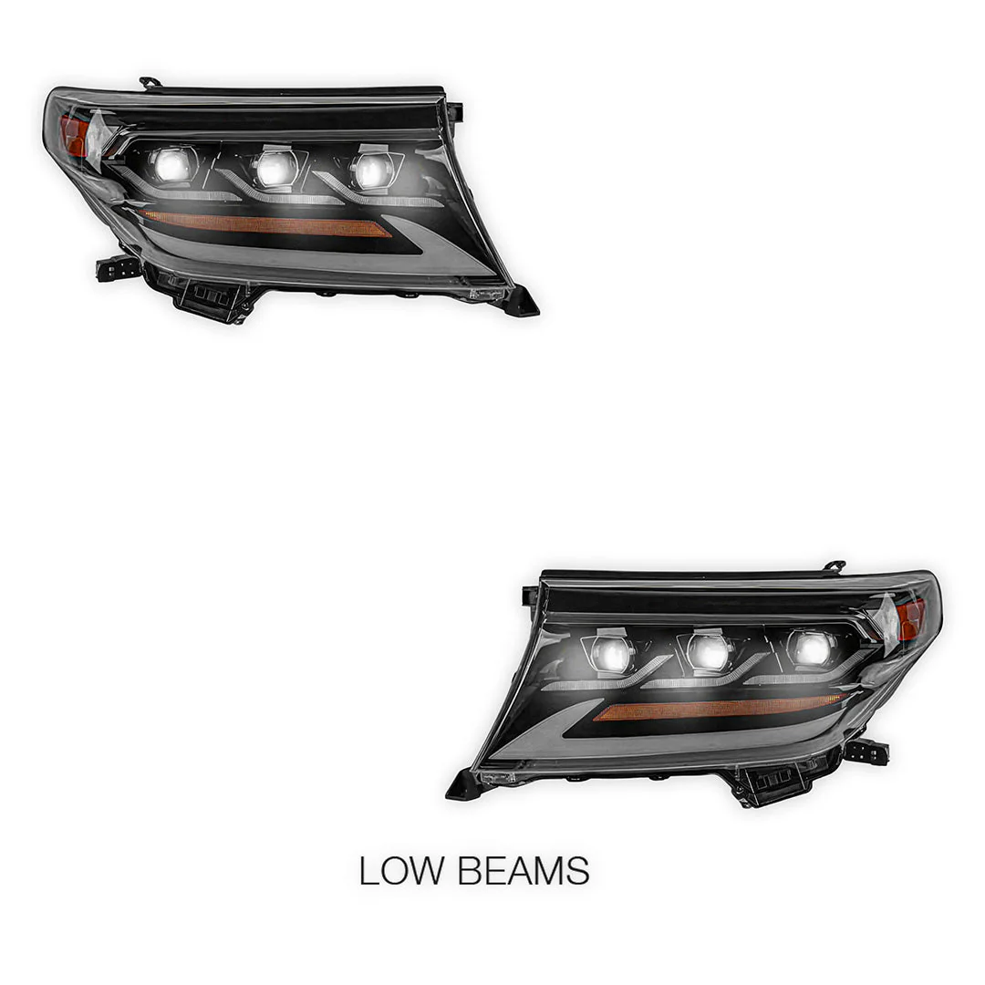 Toyota LandCruiser 200 Series (2008 - 2015) Sequential LED DRL Headlights LH + RH - Image 5
