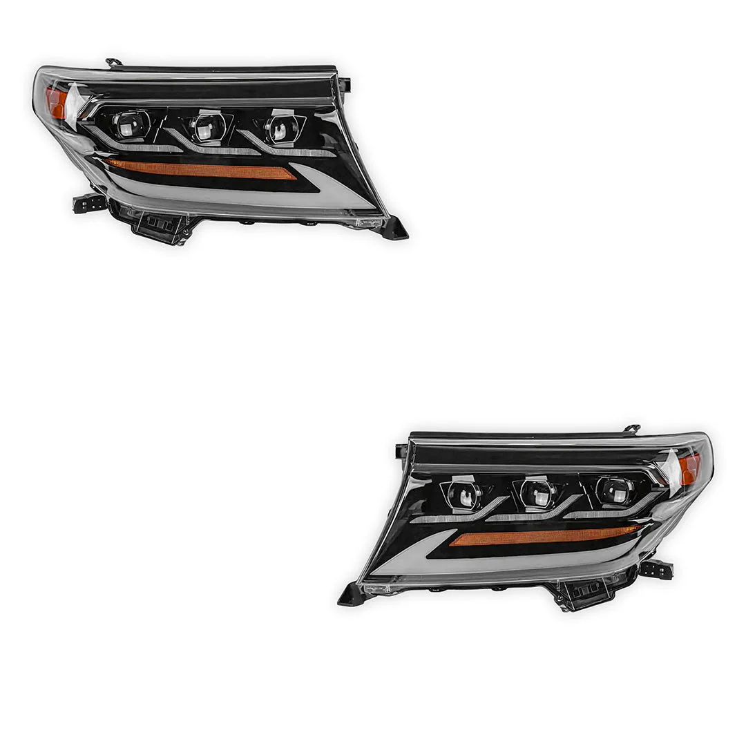 Toyota LandCruiser 200 Series (2008 - 2015) Sequential LED DRL Headlights LH + RH - Image 6