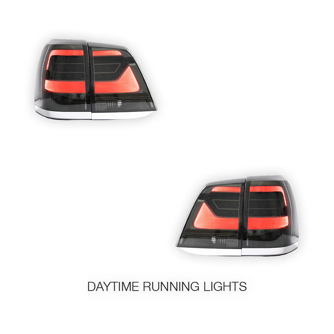 Toyota LandCruiser 200 Series (2008 - 2015) Smoked LED Tail Lights LH + RH - Image 3