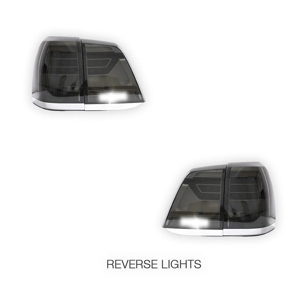 Toyota LandCruiser 200 Series (2008 - 2015) Smoked LED Tail Lights LH + RH - Image 4