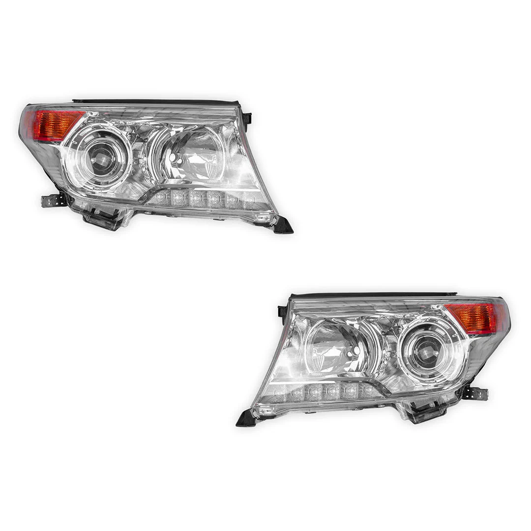Toyota LandCruiser 200 Series (2012 - 2015) OEM Style Headlights LH + RH - Image 2