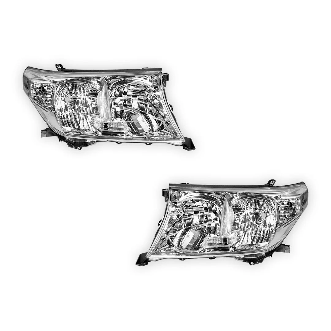 Toyota LandCruiser 200 Series Series 2 (2012 - 2015) OEM Style Non LED Projector Headlights LH + RH - Image 2