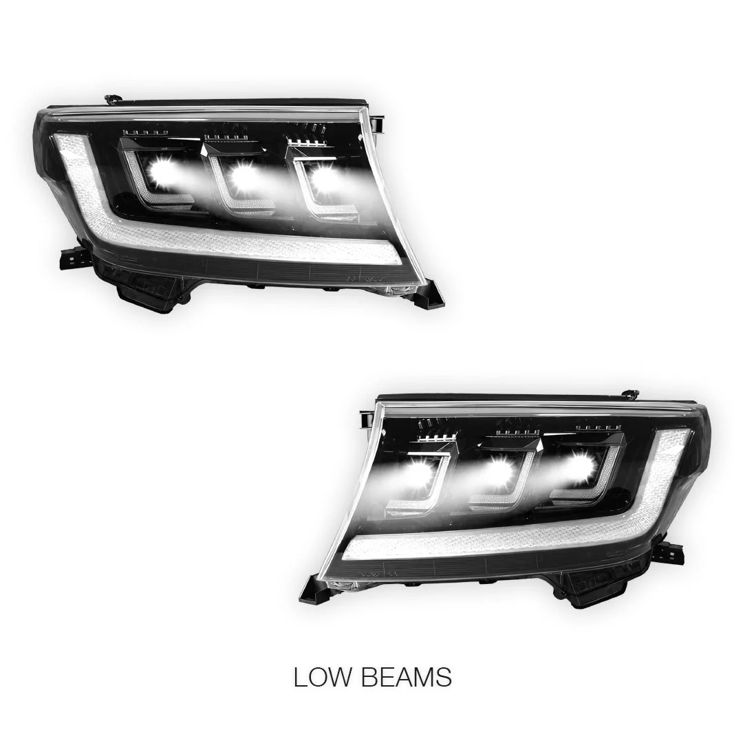 Toyota LandCruiser 200 Series (2007 - 2014) LED Headlights Halo DRL  LH + RH - Image 4