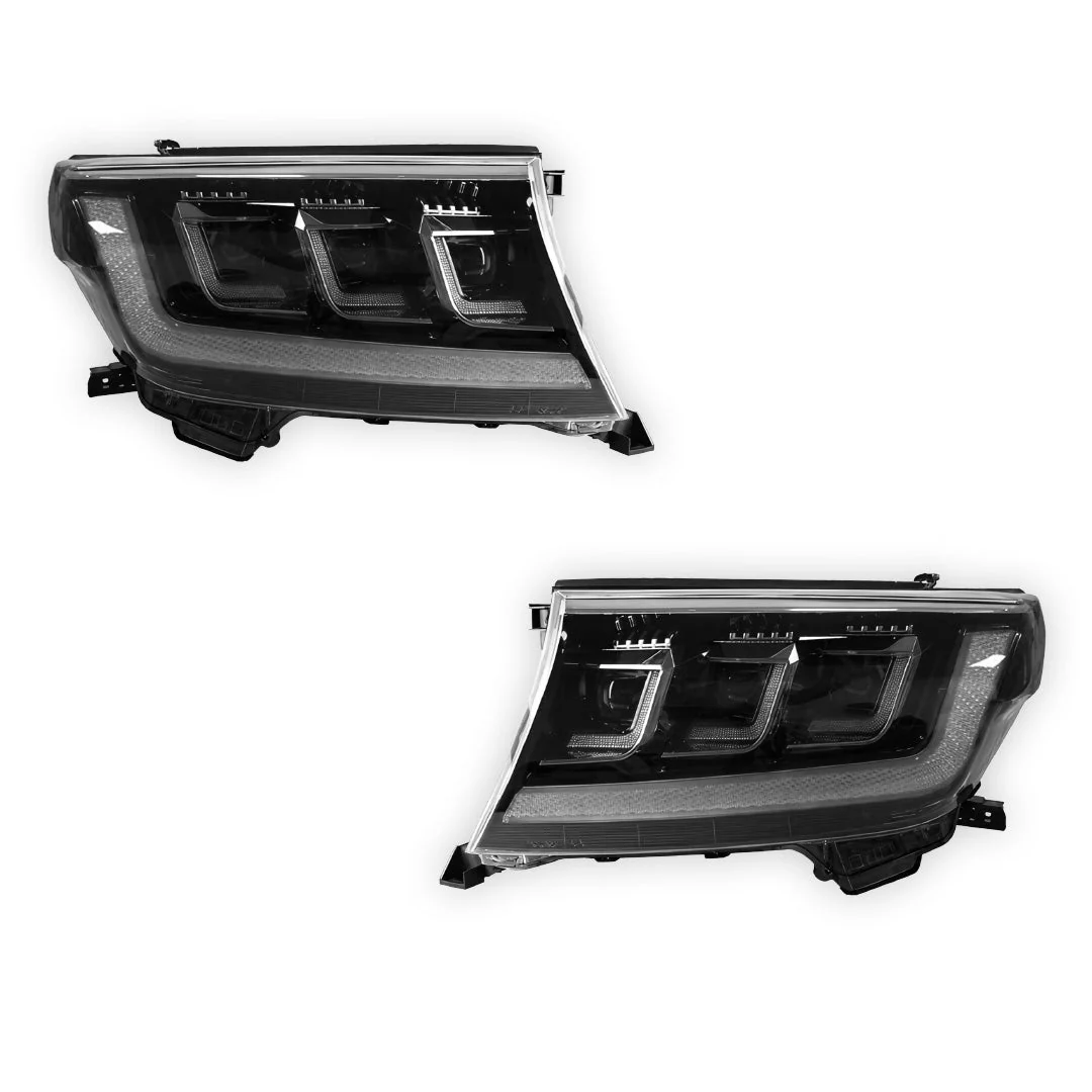 Toyota LandCruiser 200 Series (2007 - 2014) LED Headlights Halo DRL  LH + RH - Image 6