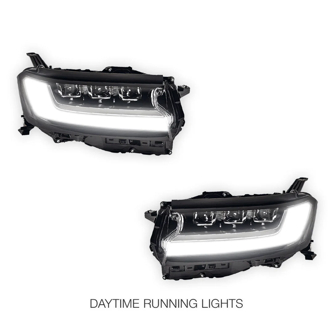 Toyota LandCruiser 300 Series (2021 - 2025) FULL LED DRL Projector Headlights with Sequential Indicator LH + RH - Image 2