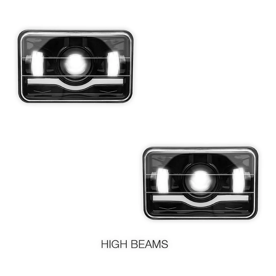 Toyota LandCruiser 60 / 80 Series (1980 - 1998) 4x6" LED Headlights LH + RH - Image 2