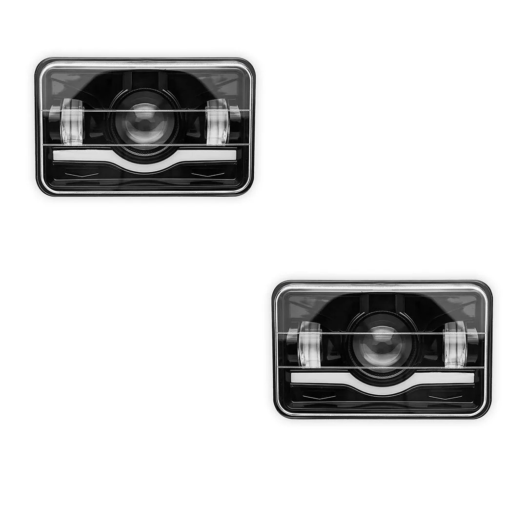 Toyota LandCruiser 60 / 80 Series (1980 - 1998) 4x6" LED Headlights LH + RH - Image 5