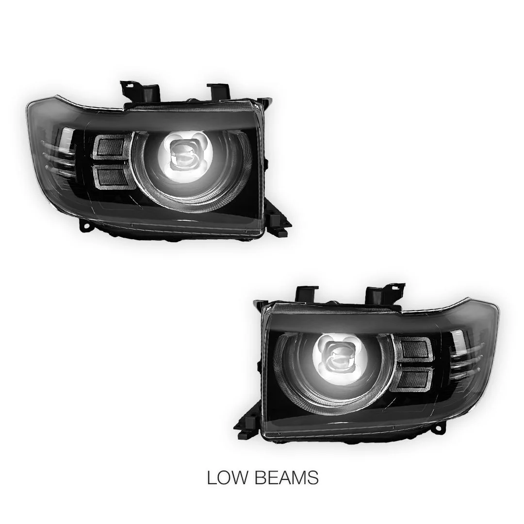 Toyota LandCruiser 70 / 73 / 75 / 76 / 78 / 79 Series (2007- 2022) LED DRL Dual Beam Projector Headlights LH + RH - Image 10