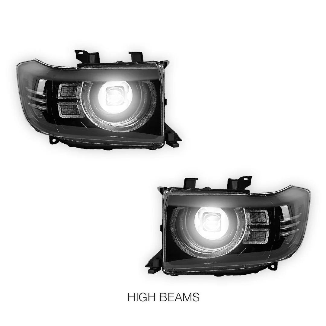 Toyota LandCruiser 70 / 73 / 75 / 76 / 78 / 79 Series (2007- 2022) LED DRL Dual Beam Projector Headlights LH + RH - Image 11