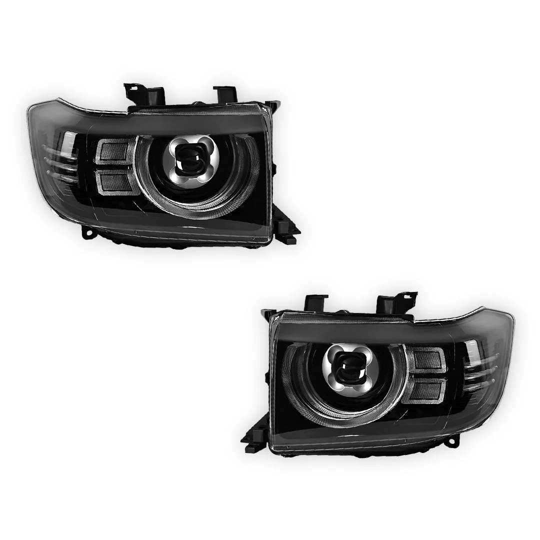 Toyota LandCruiser 70 / 73 / 75 / 76 / 78 / 79 Series (2007- 2022) LED DRL Dual Beam Projector Headlights LH + RH - Image 12