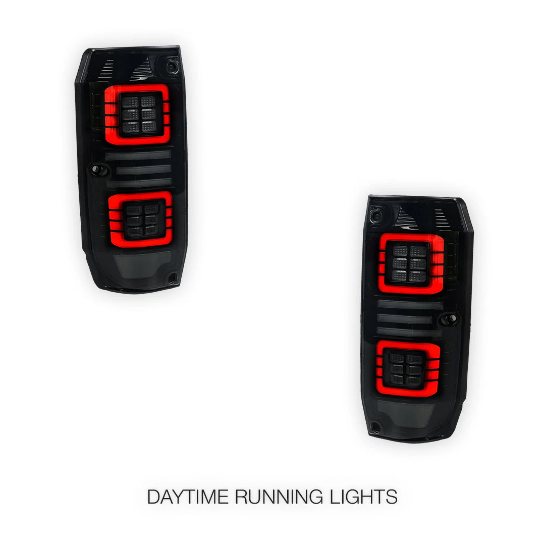 Toyota LandCruiser 76 Series (2007 - 2025) Smoked Sequential Full LED Tail Lights LH + RH - Image 2