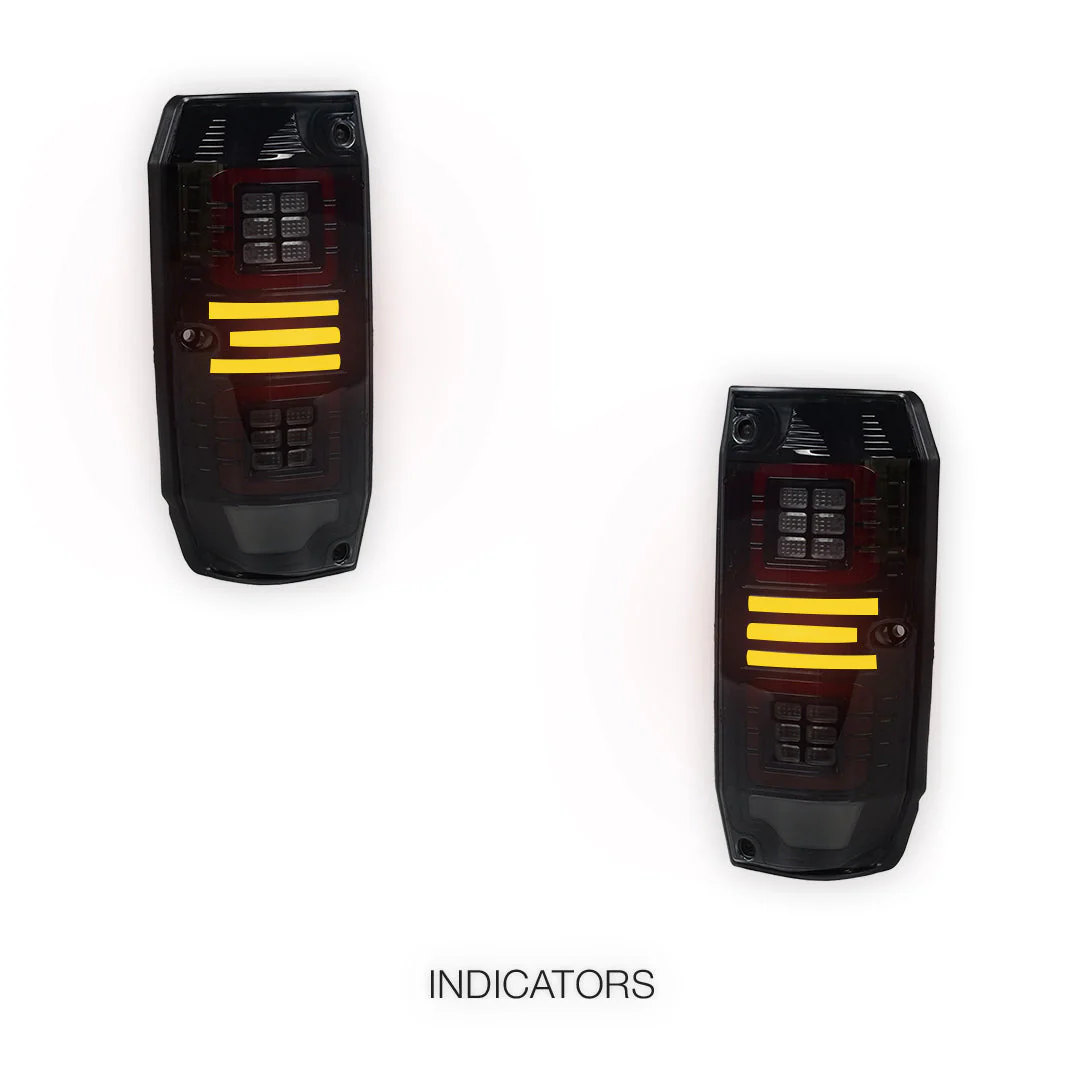 Toyota LandCruiser 76 Series (2007 - 2025) Smoked Sequential Full LED Tail Lights LH + RH - Image 3