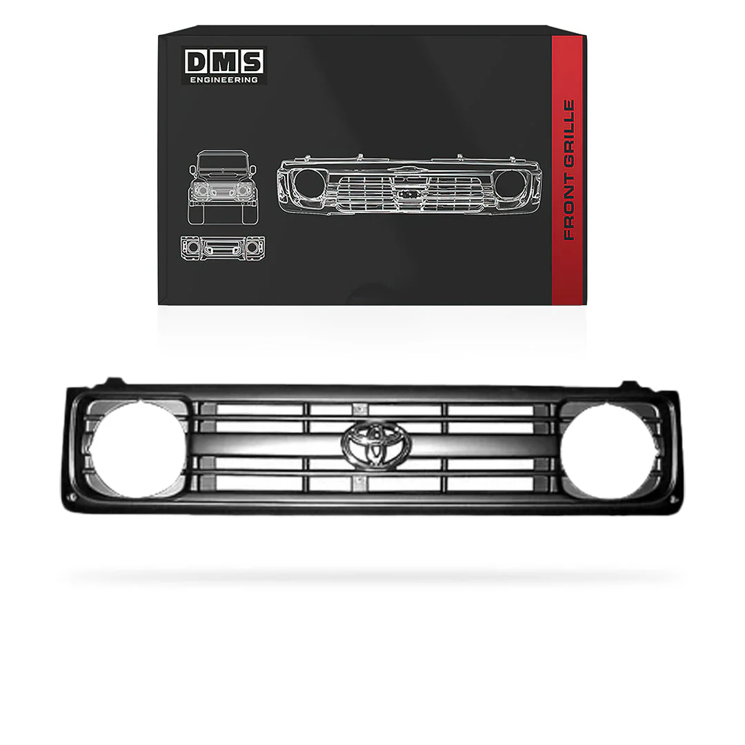 Toyota LandCruiser 78 / 79 Series (1999 - 2007) Black and Chrome Grille - Image 6