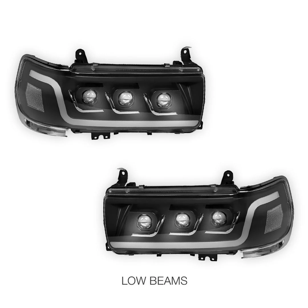 Toyota LandCruiser 80 Series (1990- 1997) LED DRL Projector Headlights LH + RH - Image 10