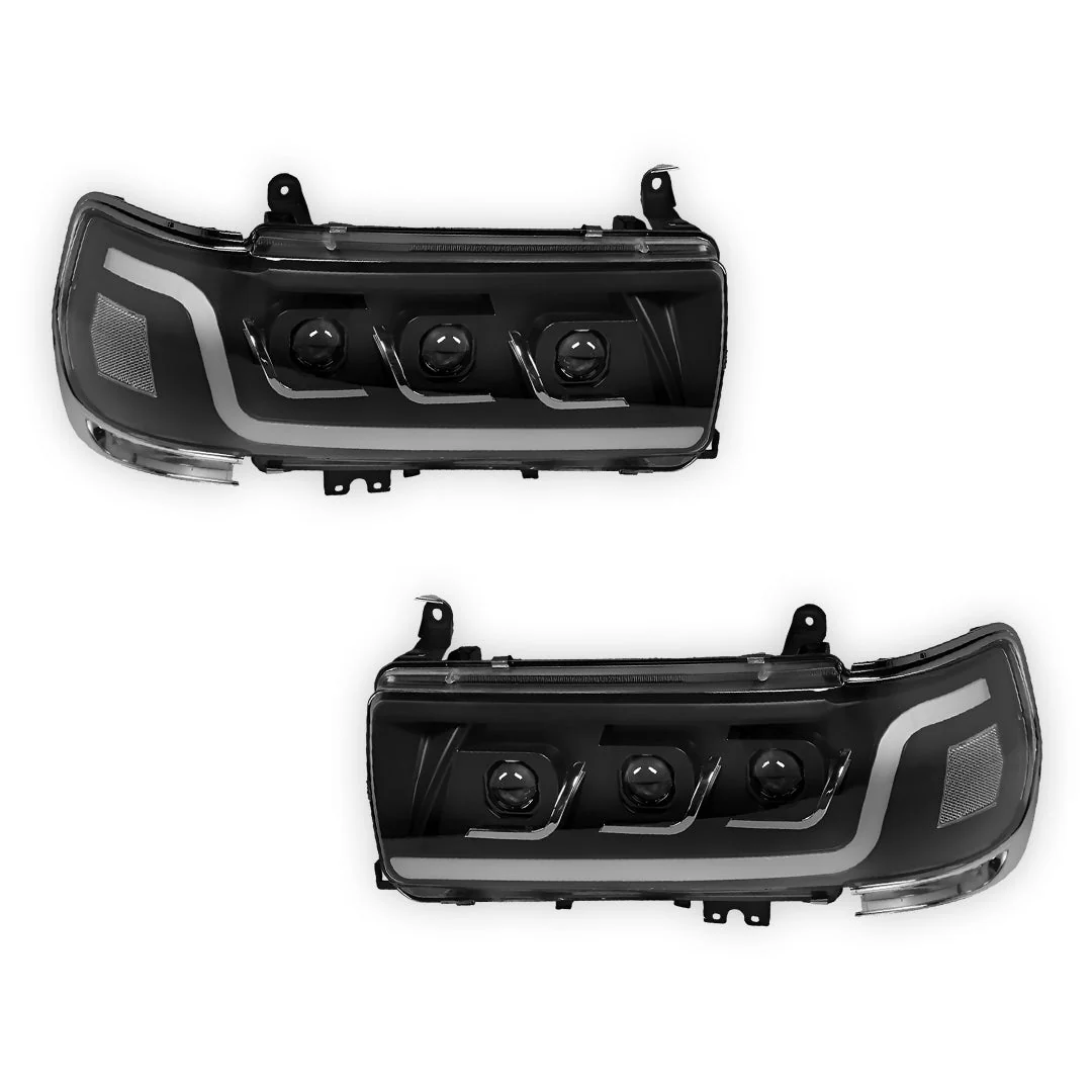 Toyota LandCruiser 80 Series (1990- 1997) LED DRL Projector Headlights LH + RH - Image 12