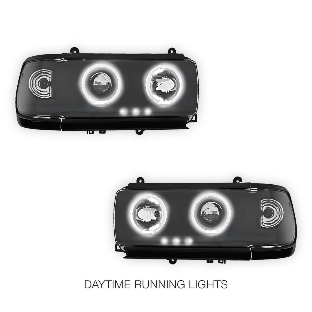 Toyota LandCruiser 80 Series (1990- 1997) LED DRL Projector Headlights LH + RH - Image 2