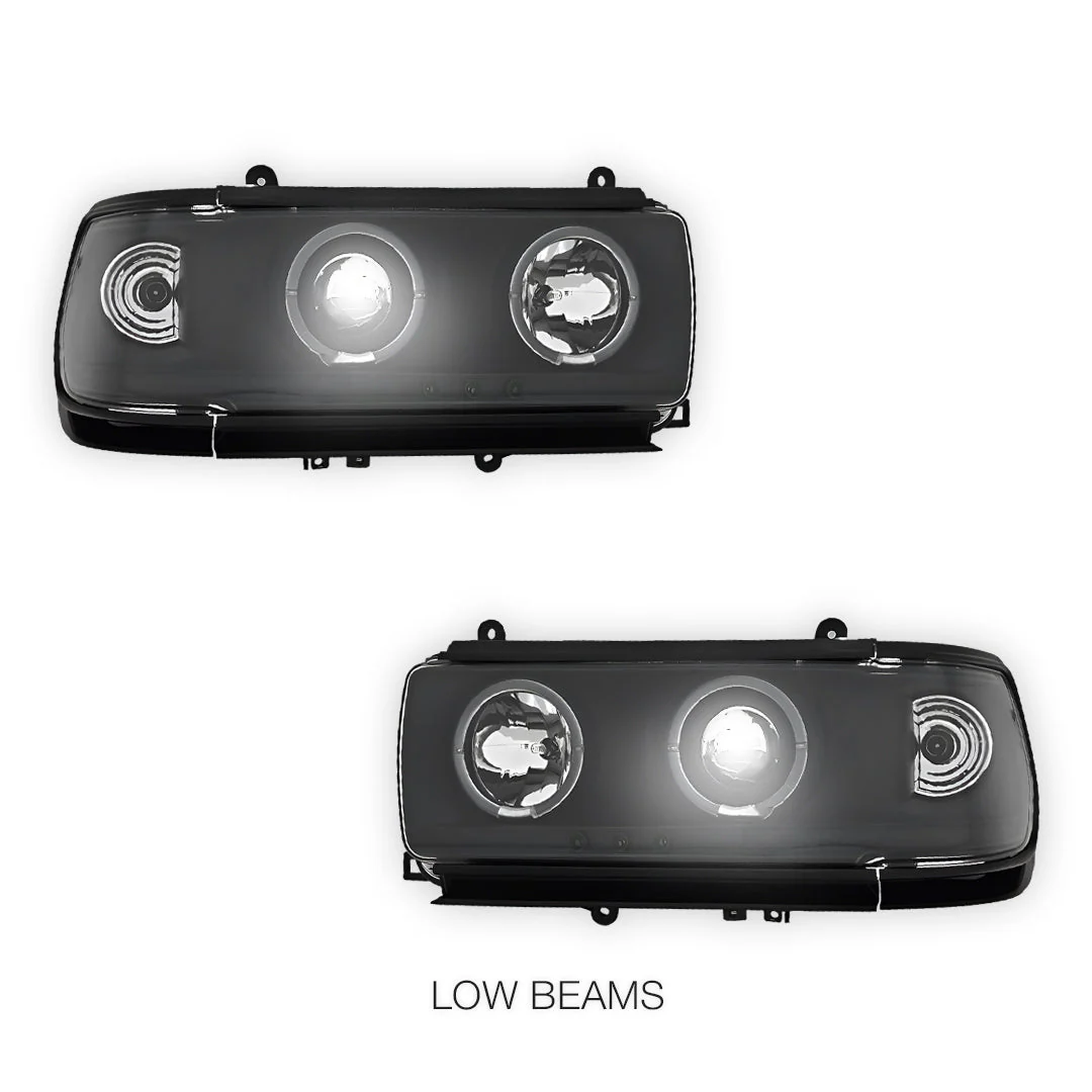 Toyota LandCruiser 80 Series (1990- 1997) LED DRL Projector Headlights LH + RH - Image 4