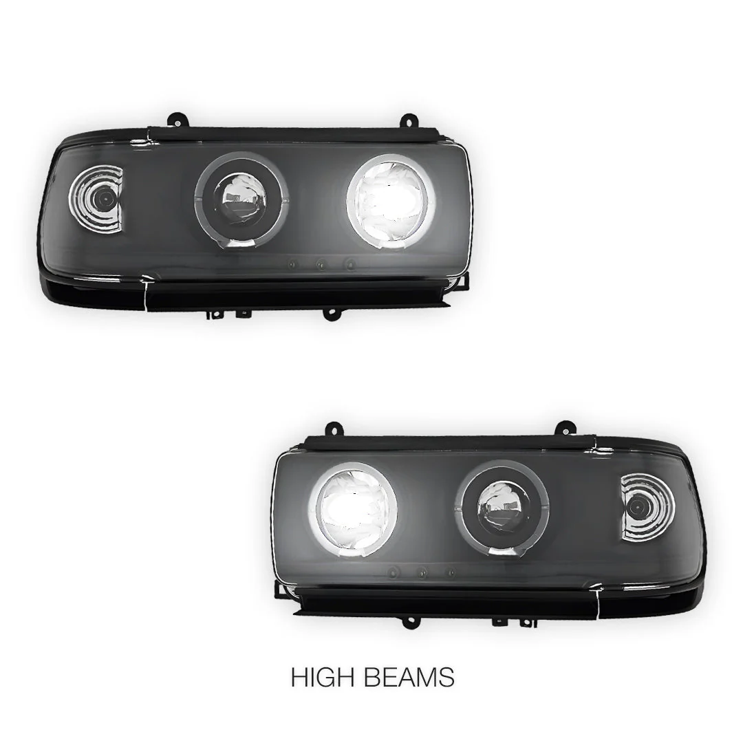 Toyota LandCruiser 80 Series (1990- 1997) LED DRL Projector Headlights LH + RH - Image 5