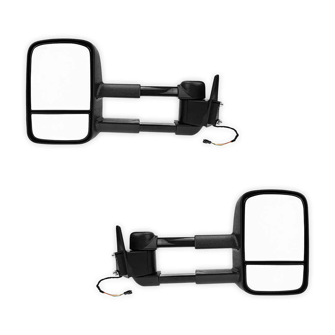 Toyota LandCruiser 80 Series (1990 - 1998) Black Extendable Towing Side Mirrors - Image 2