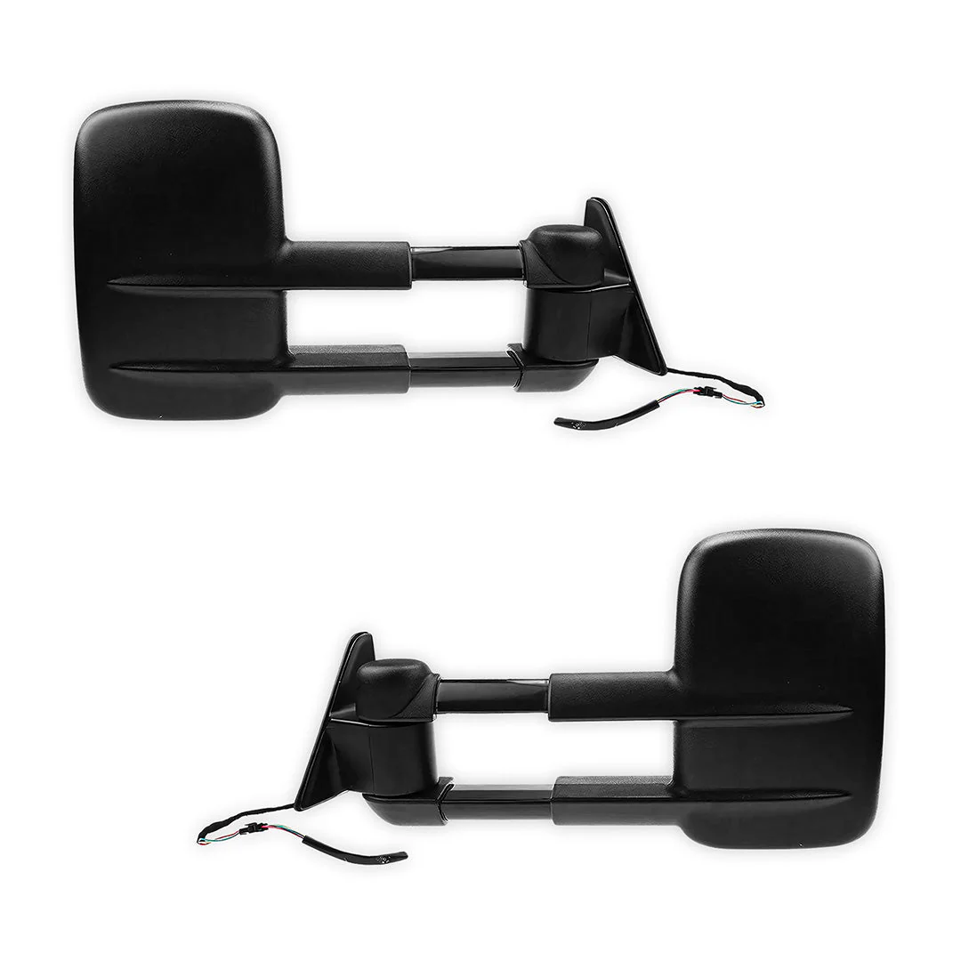 Toyota LandCruiser 80 Series (1990 - 1998) Black Extendable Towing Side Mirrors - Image 3
