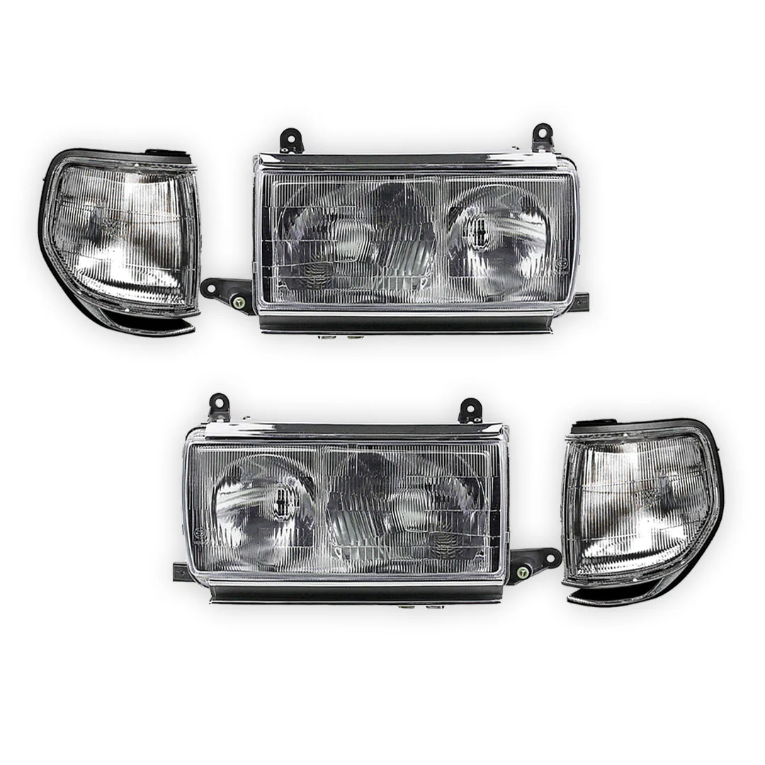 Toyota LandCruiser 80 Series Sahara (1990 - 1998) Headlights & Corner Lights LH + RH - Image 3