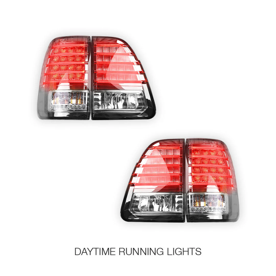 Toyota LandCruiser FJ100 (1998 - 2006) Black Smoked LED Inner and Outer Tail Lights LH + RH - Image 2