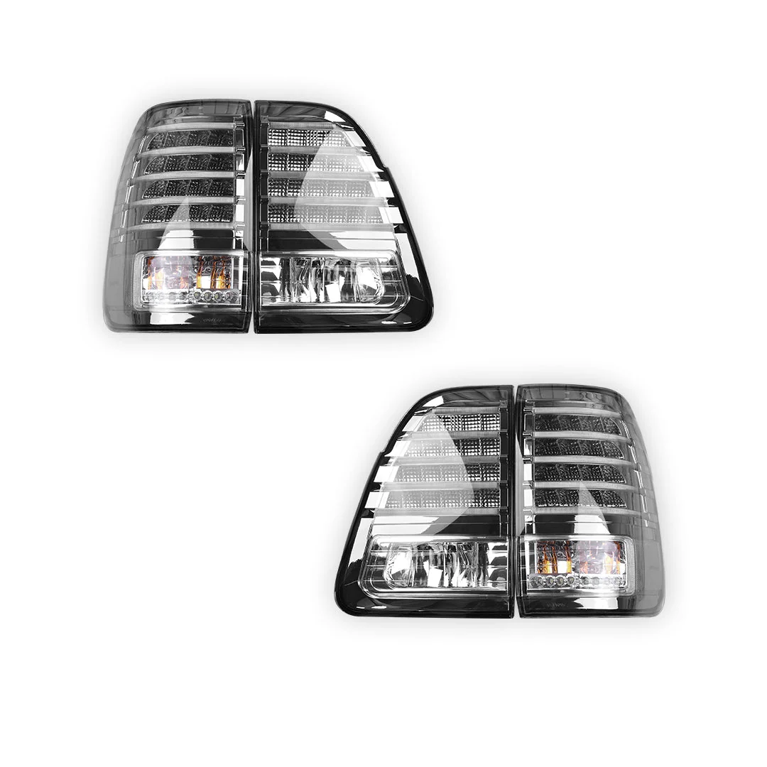 Toyota LandCruiser FJ100 (1998 - 2006) Black Smoked LED Inner and Outer Tail Lights LH + RH - Image 6