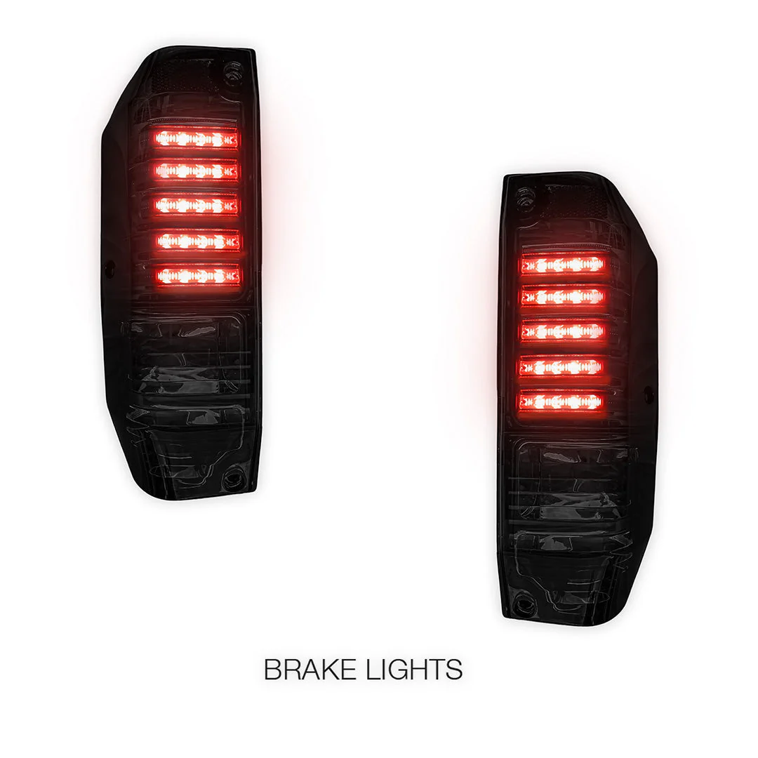 Toyota LandCruiser FJ75 / 76 Series (1984 - 2007) Smoked LED Tail Lights LH + RH - Image 2