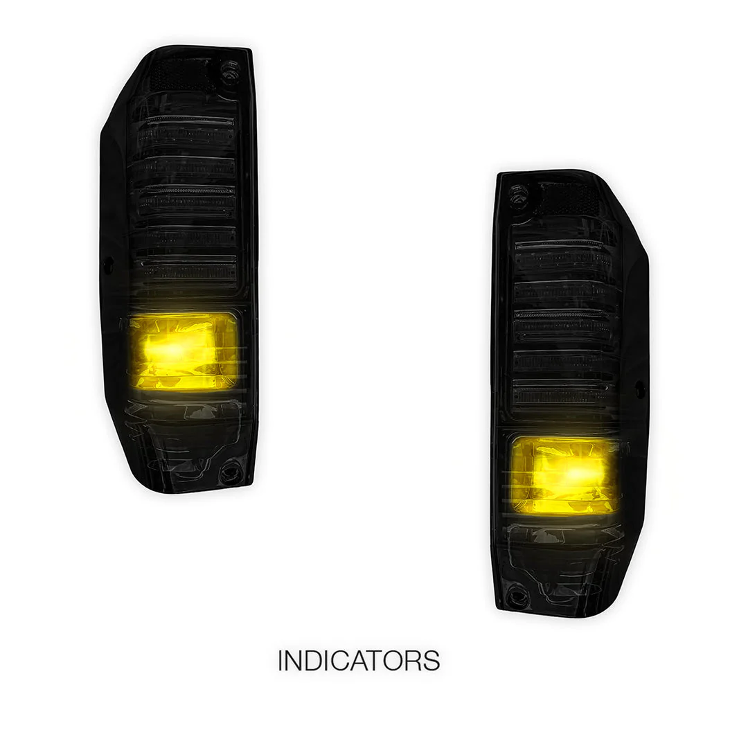 Toyota LandCruiser FJ75 / 76 Series (1984 - 2007) Smoked LED Tail Lights LH + RH - Image 4