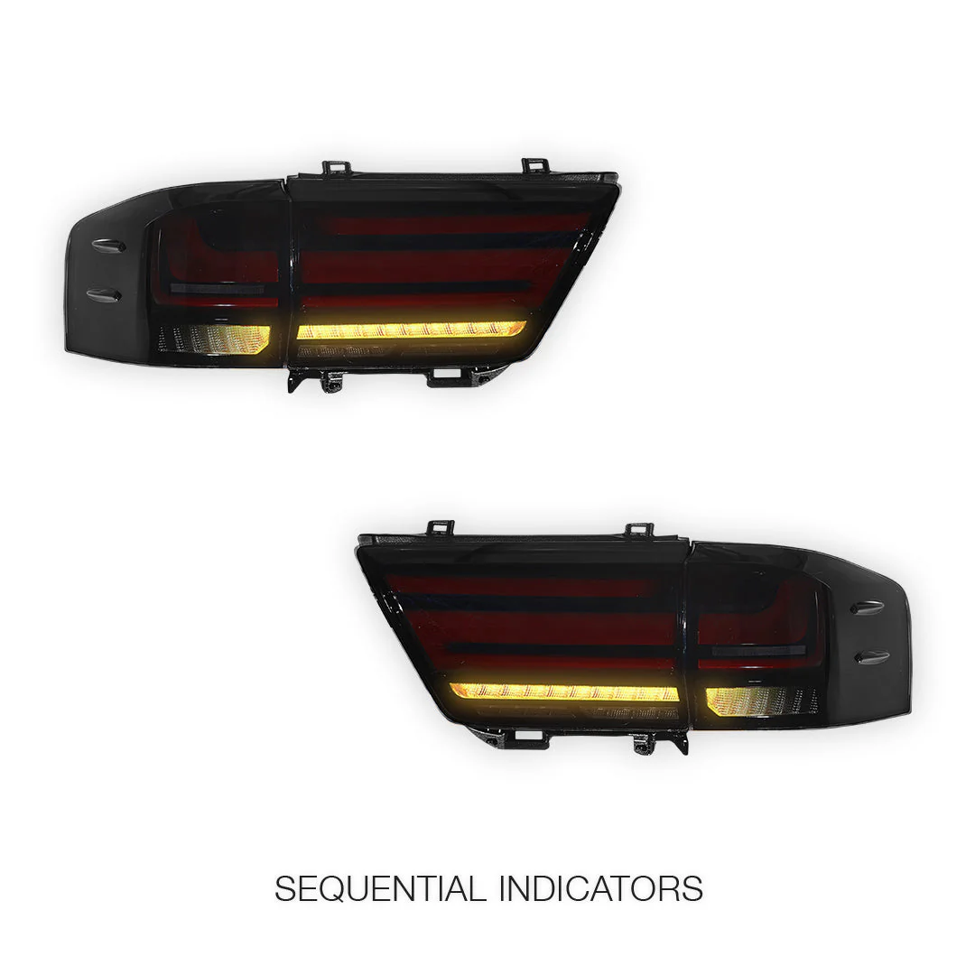 Toyota LandCruiser LC300 (2021 - 2025) Sequential Smoked Full LED Inner and Outer Tail Lights LH + RH - Image 3