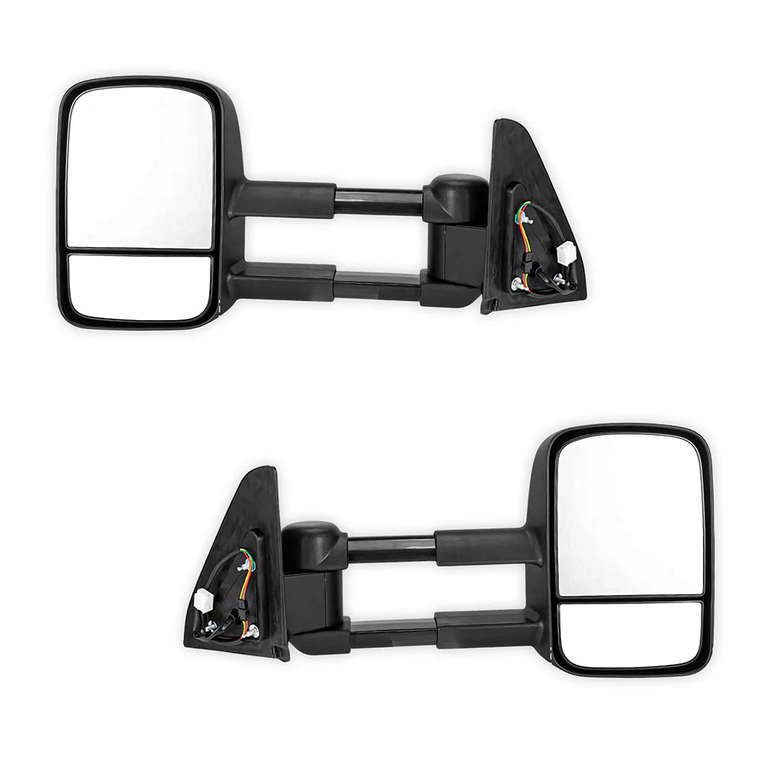 Toyota LandCruiser Prado 120 Series (2002 - 2009) Black Extendable Towing Side Mirrors - Image 2
