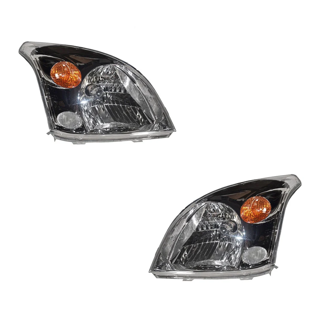 Toyota LandCruiser Prado 120 Series (2002 - 2009) Chrome Projector Headlights LH + RH - Image 2